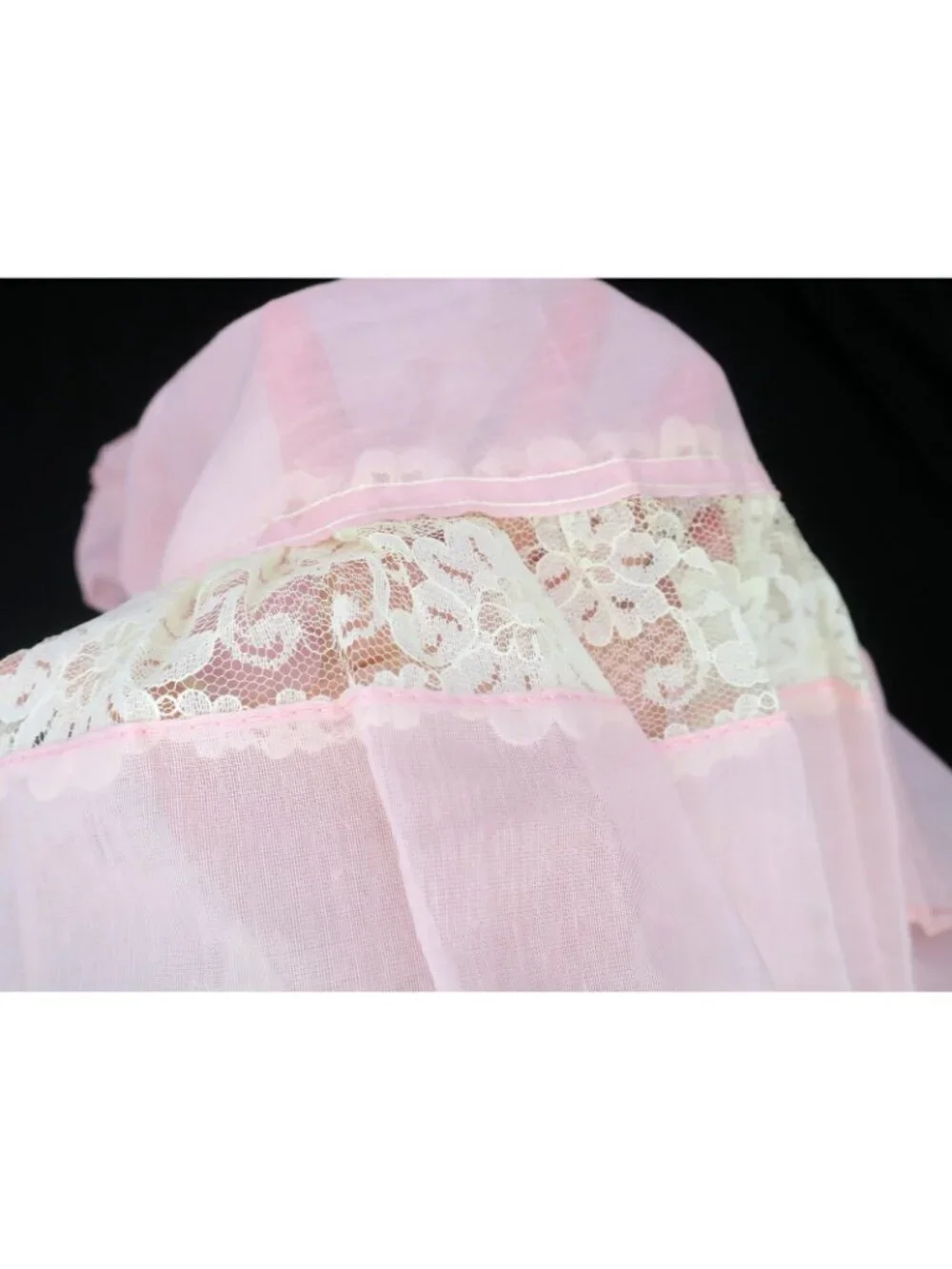 Vintage Semi Sheer Swag Cottage Core Farmhouse Curtain Panel Set of 2 Pink Rose